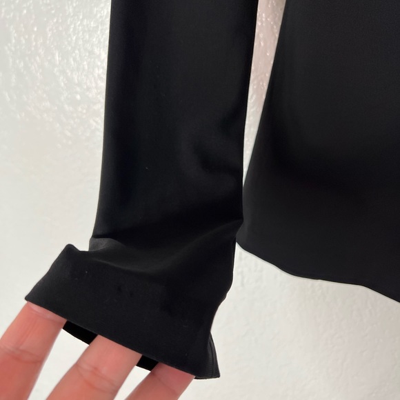 Norma Kamali black long sleeve cowl neck top S - Picture 2 of 4